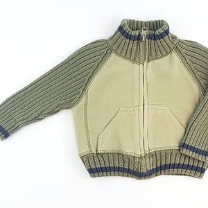CHEROKEE 12mos Green Zip Up Sweater Jacket